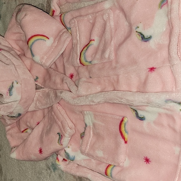 🦄Toddler Fleece Bathrobe🌈 12-18 M - Picture 3 of 5